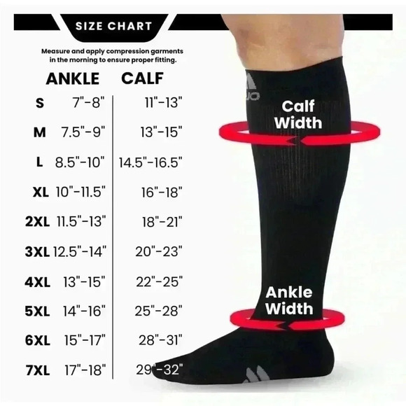 NWT MOJO White compression socks, size 2XL - Picture 4 of 5